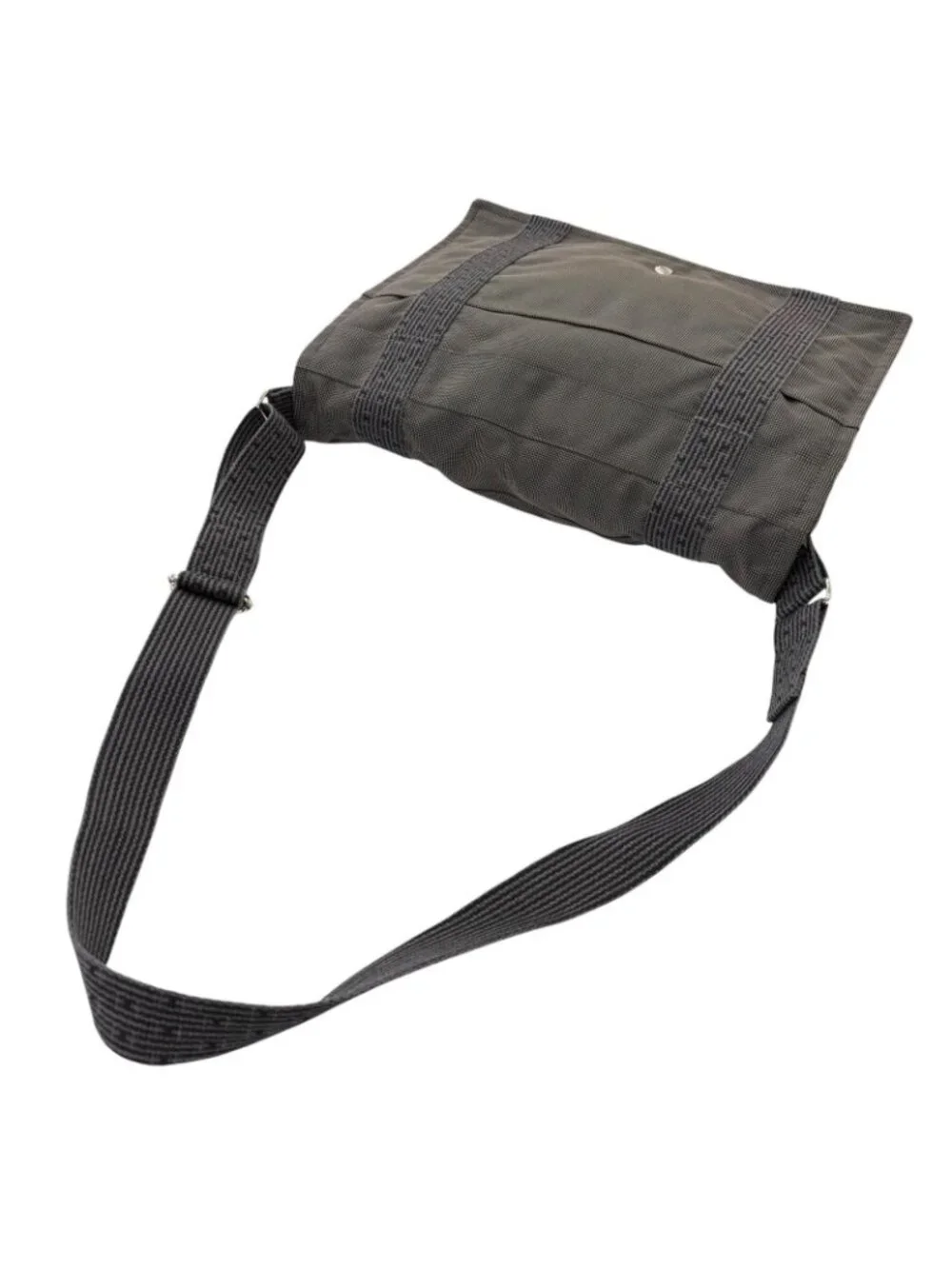 Hermes Her Line Besace MM Series Button Flap Messenger Bag Charcoal Gray